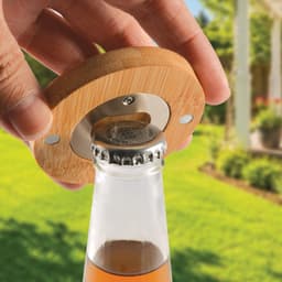 Discus Bamboo Bottle Opener Coaster  - image 2