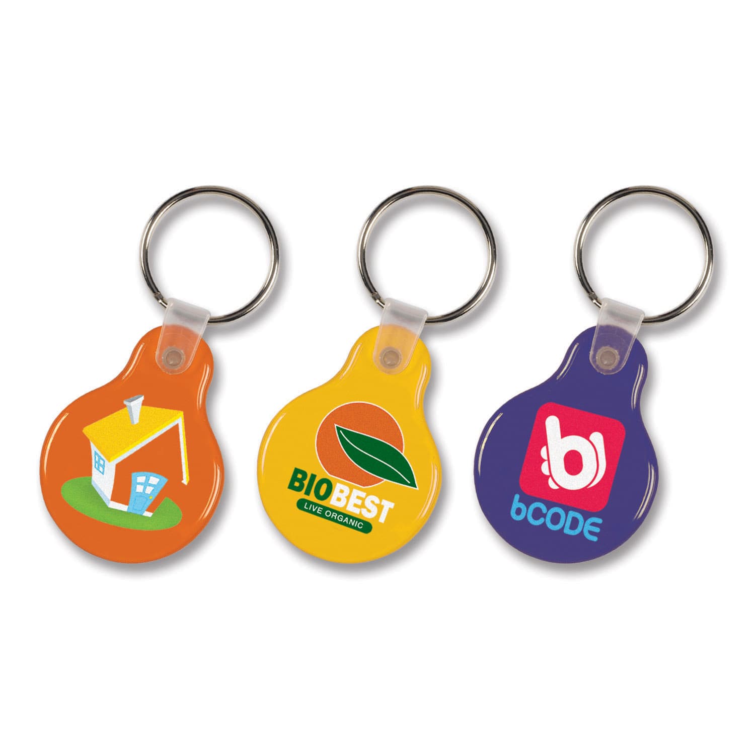 Flexi Resin Key Ring - Round-Active Image