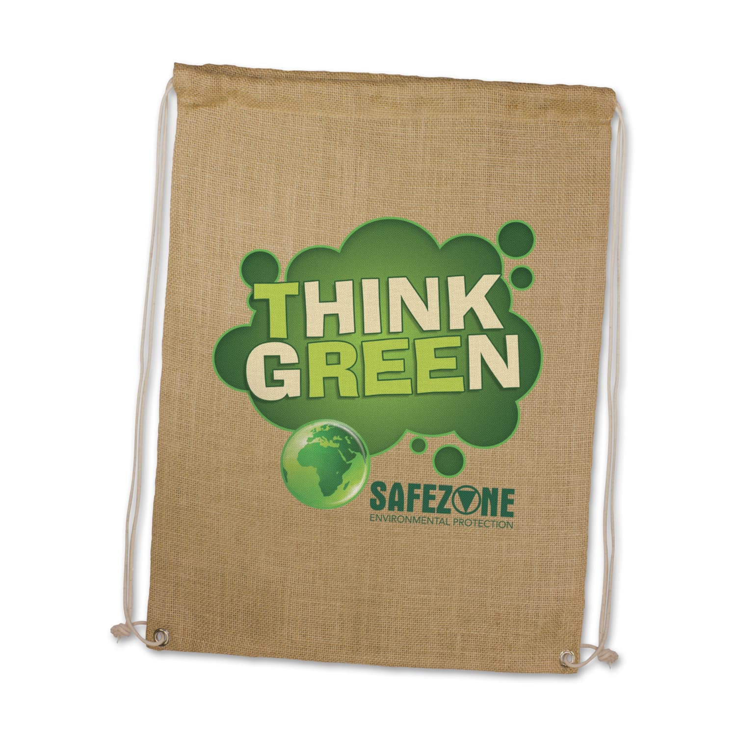 Jute Drawstring Backpack-Active Image