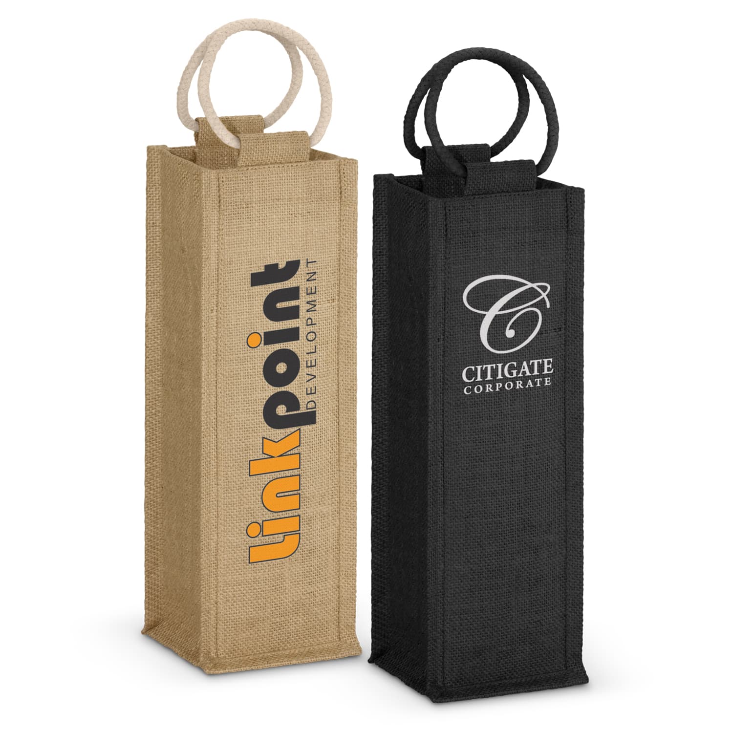 Napoli Jute Wine Carrier-Active Image