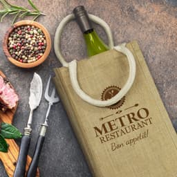 Donato Jute Double Wine Carrier - image 2