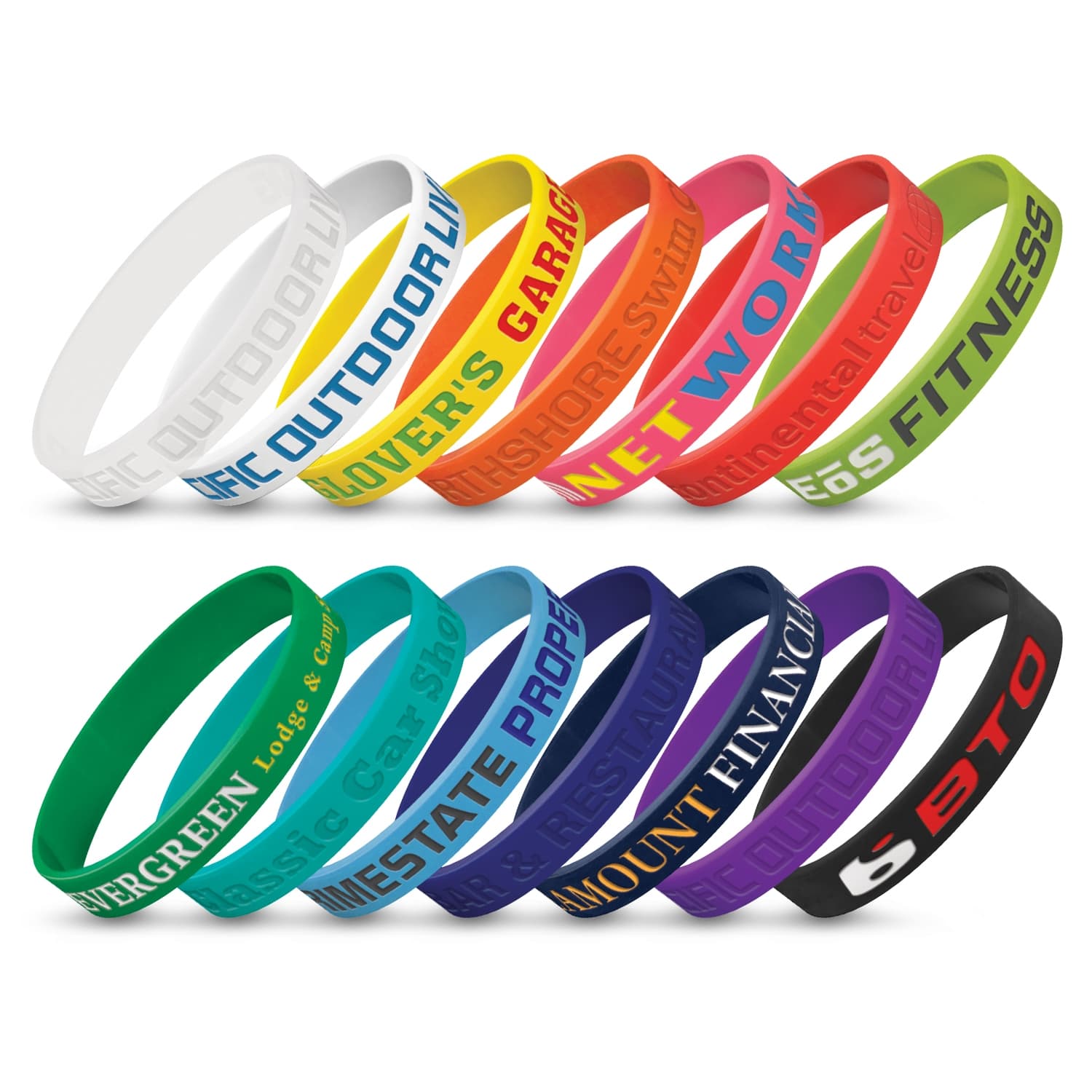 Silicone Wrist Band - Debossed-Active Image