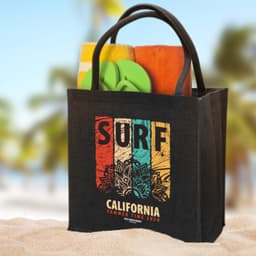 Monza Jute Tote Bag - Colour Match - image 6