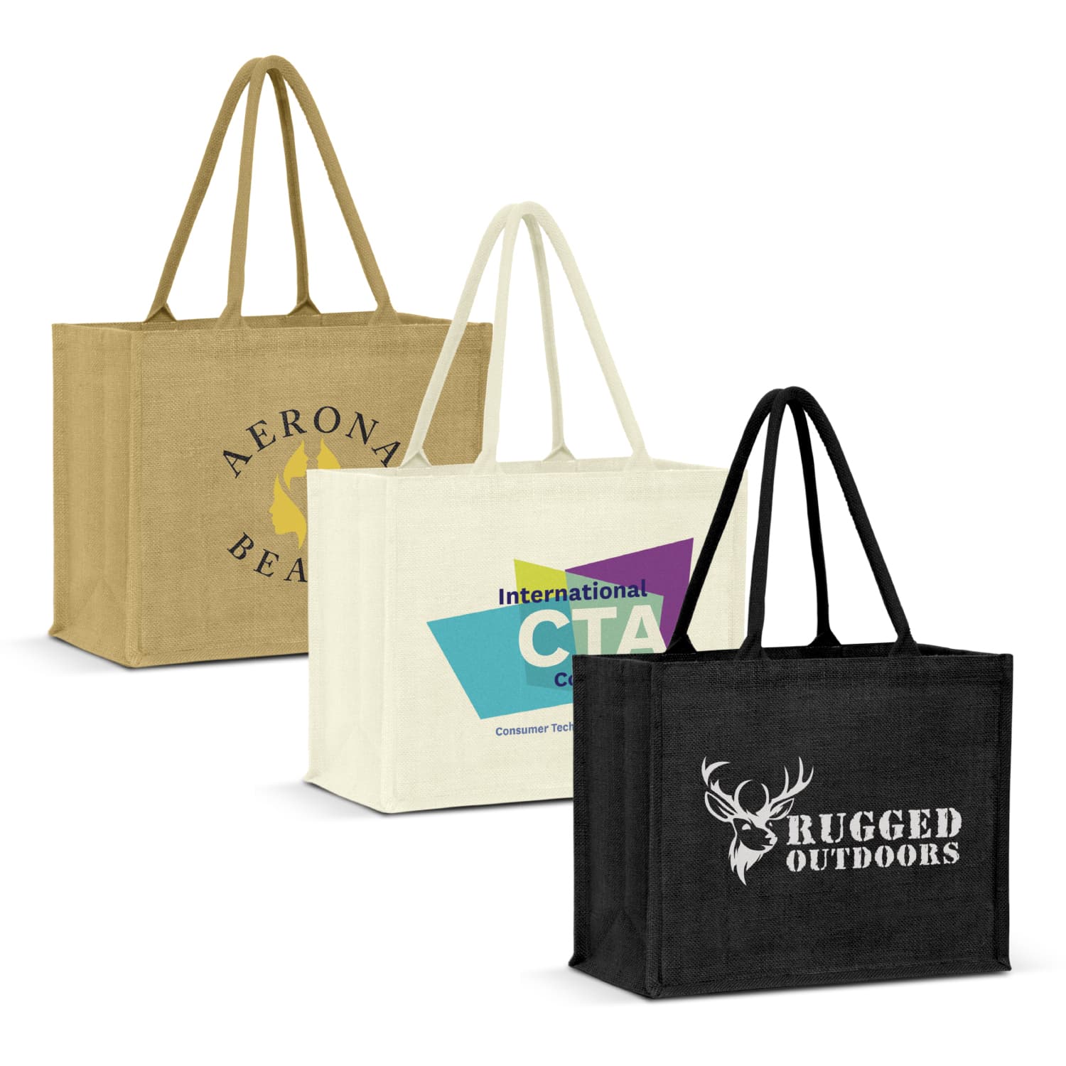 Torino Jute Tote Bag - Colour Match-Active Image