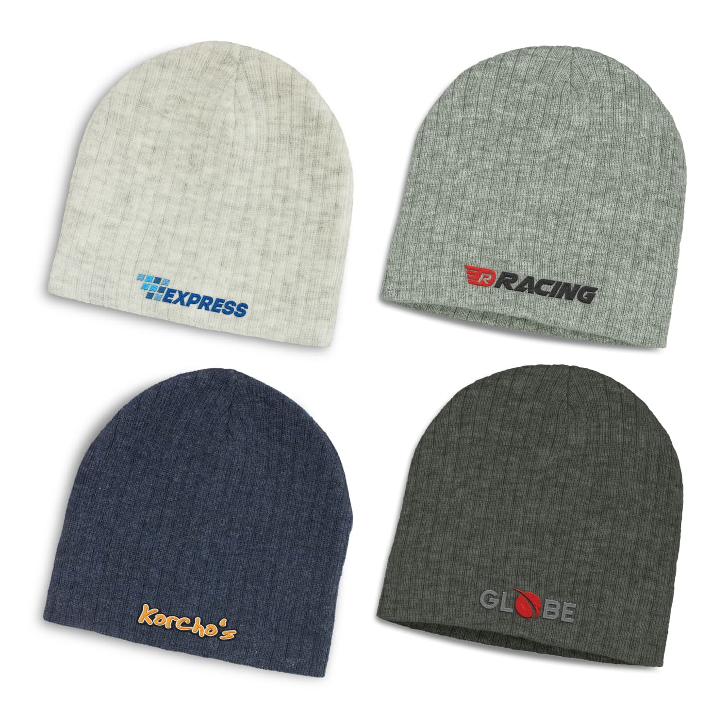 Nebraska Heather Cable Knit Beanie-Active Image
