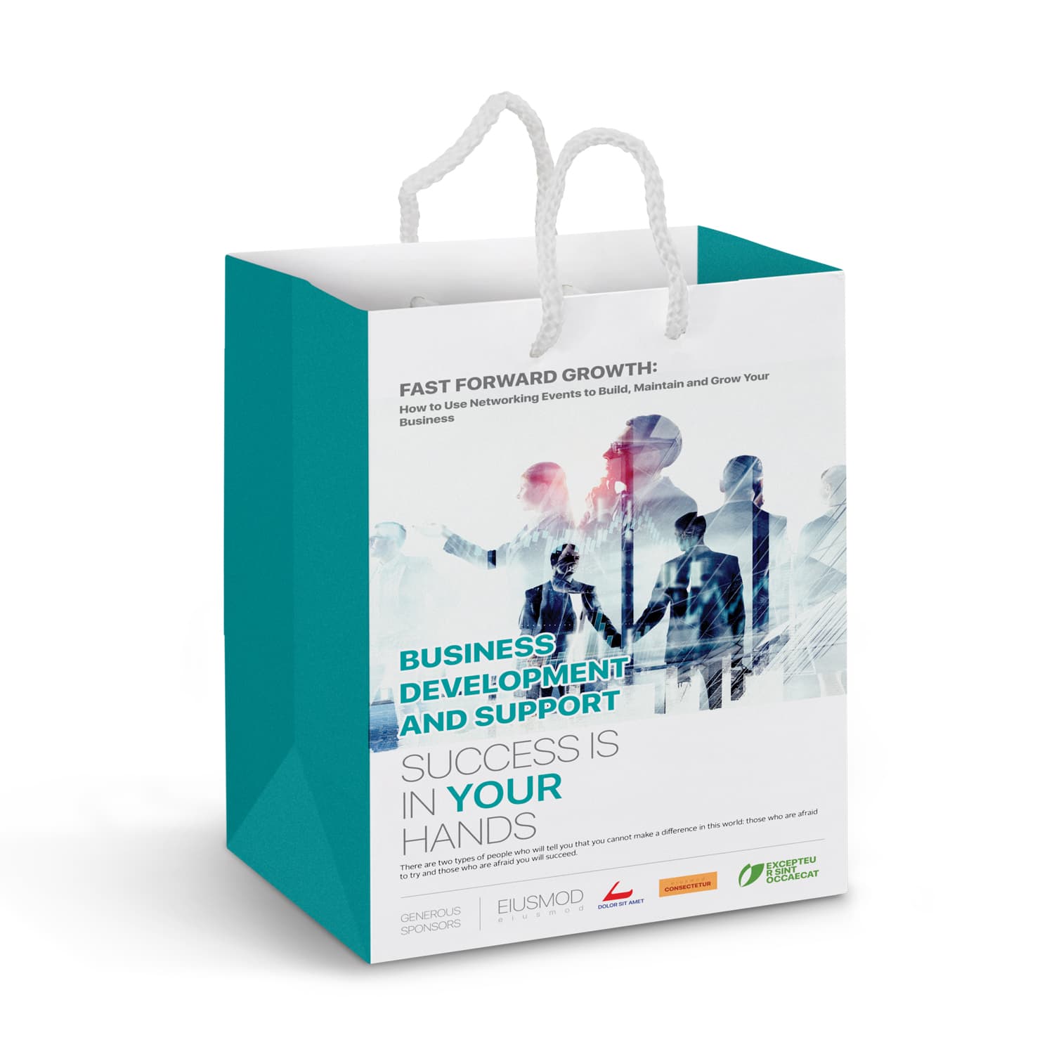 Medium Laminated Paper Carry Bag - Full Colour-Active Image