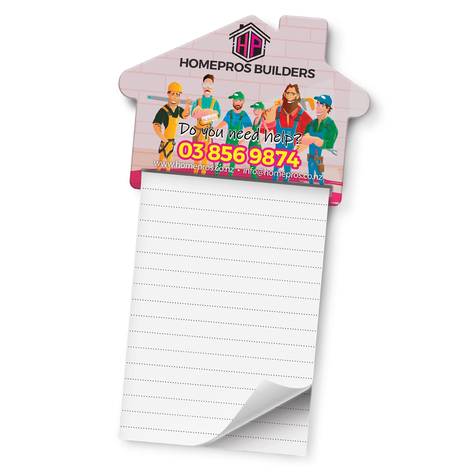 Magnetic House Memo Pad - A7-Active Image