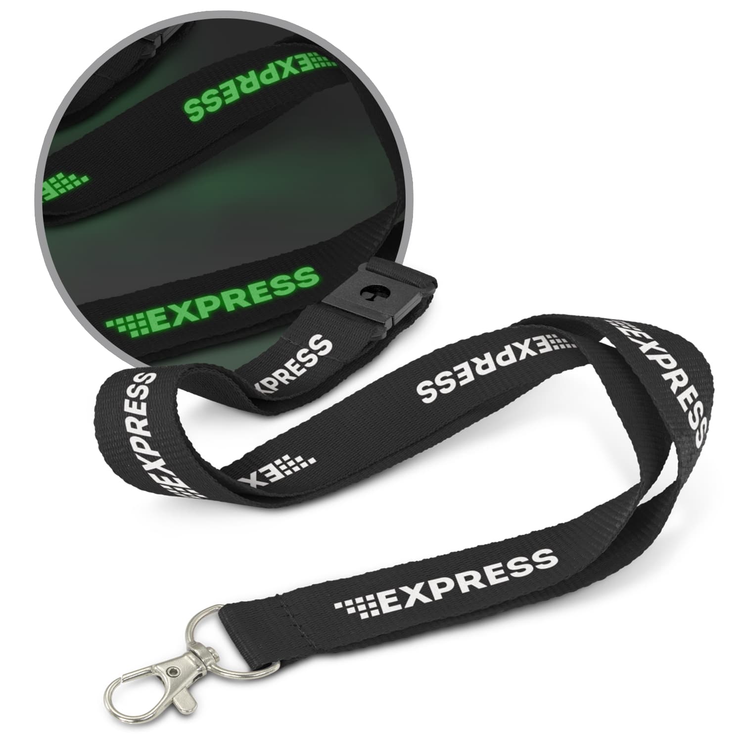 Glow in the Dark Logo Lanyard-Active Image
