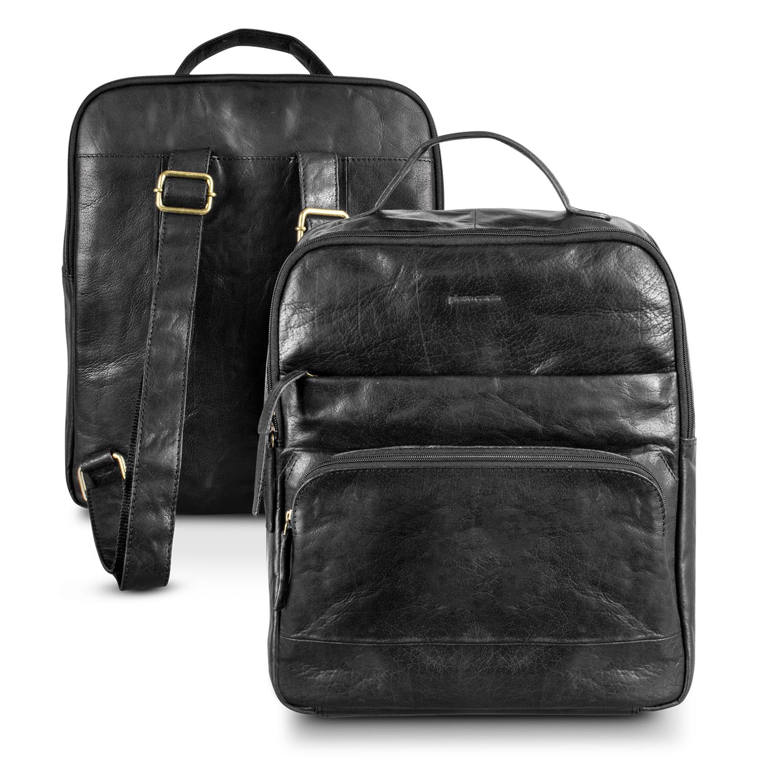 Pierre Cardin Leather Backpack-Active Image