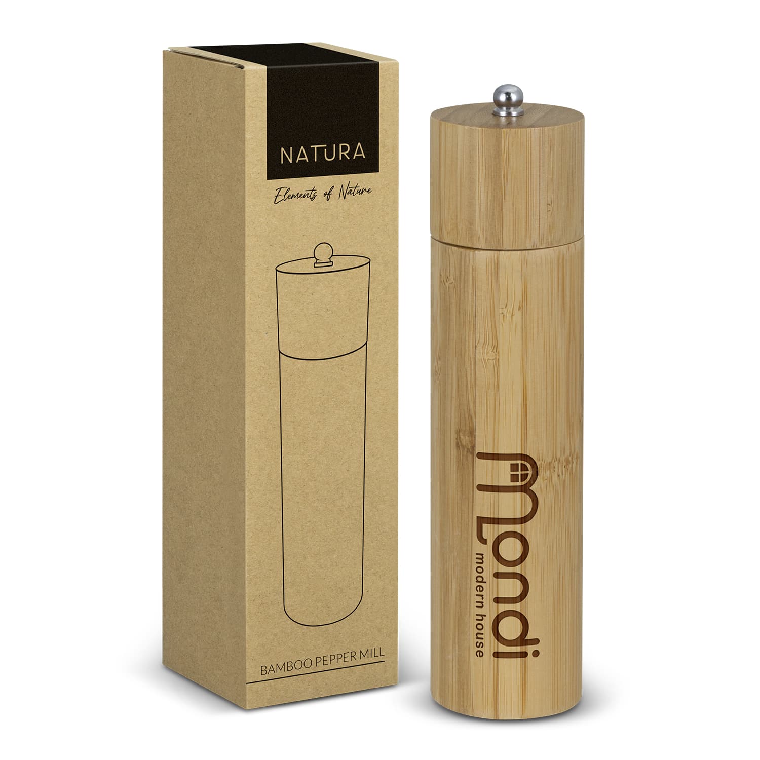 NATURA Bamboo Pepper Mill-Active Image