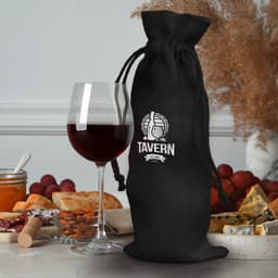 Jute Wine Drawstring Bag - image 2
