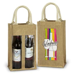 Serena Jute Double Wine Carrier - image 2