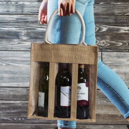 Serena Jute Triple Wine Carrier - image 3