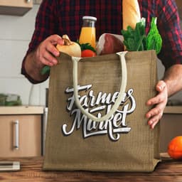 Lanza Starch Jute Tote Bag - image 1