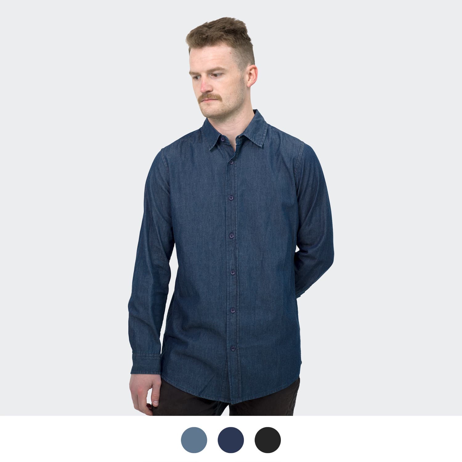 TRENDSWEAR Chester Men's Denim Shirt-Active Image