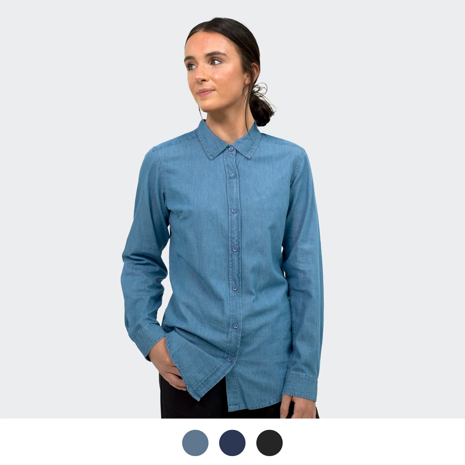 TRENDSWEAR Chester Women's Denim Shirt-Active Image