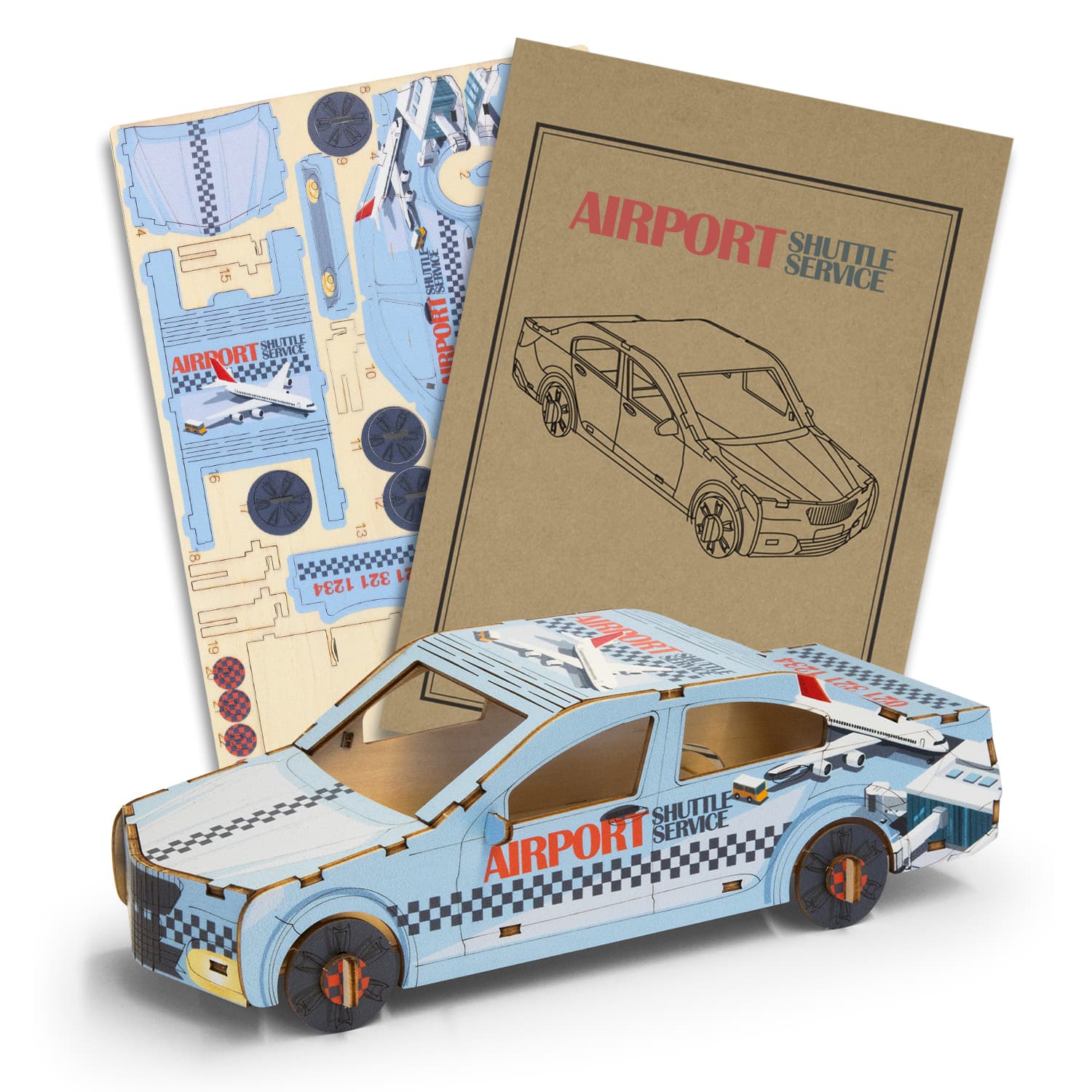BRANDCRAFT Sedan Car Wooden Model-Active Image