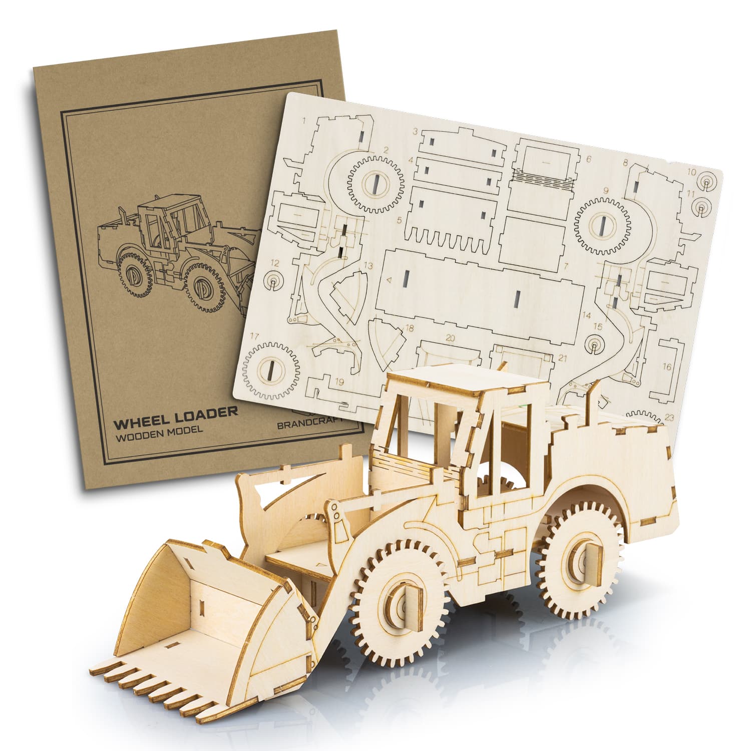 BRANDCRAFT Wheel Loader Wooden Model-Active Image