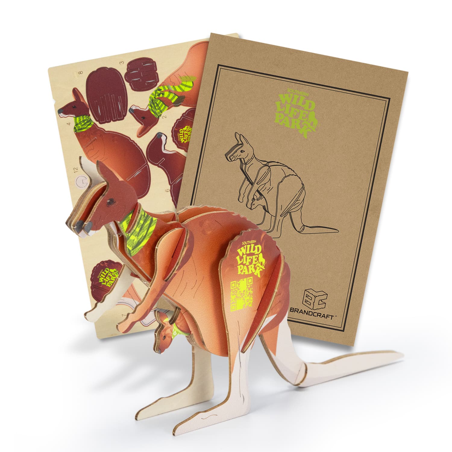 BRANDCRAFT Kangaroo Wooden Model-Active Image