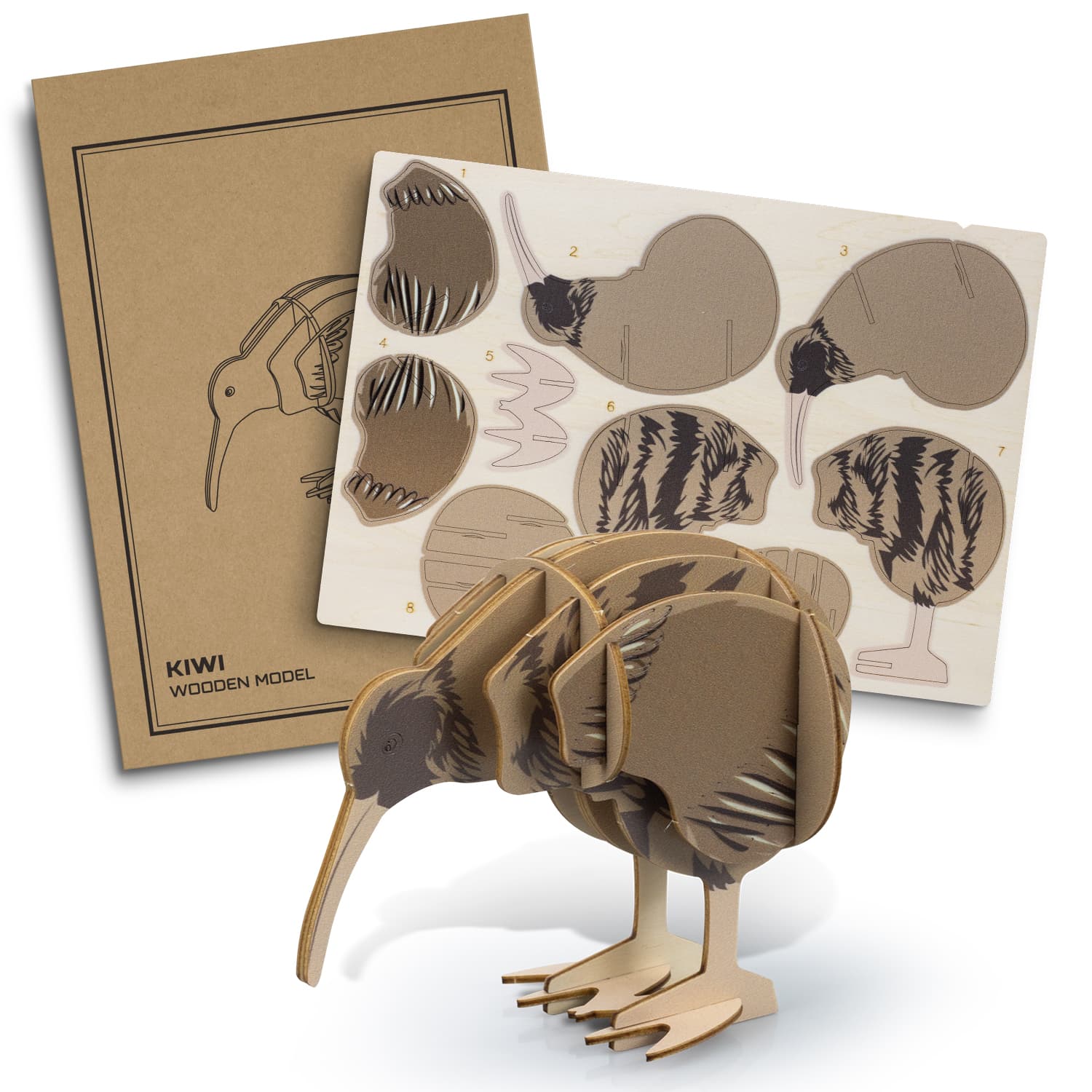 BRANDCRAFT Kiwi Wooden Model-Active Image