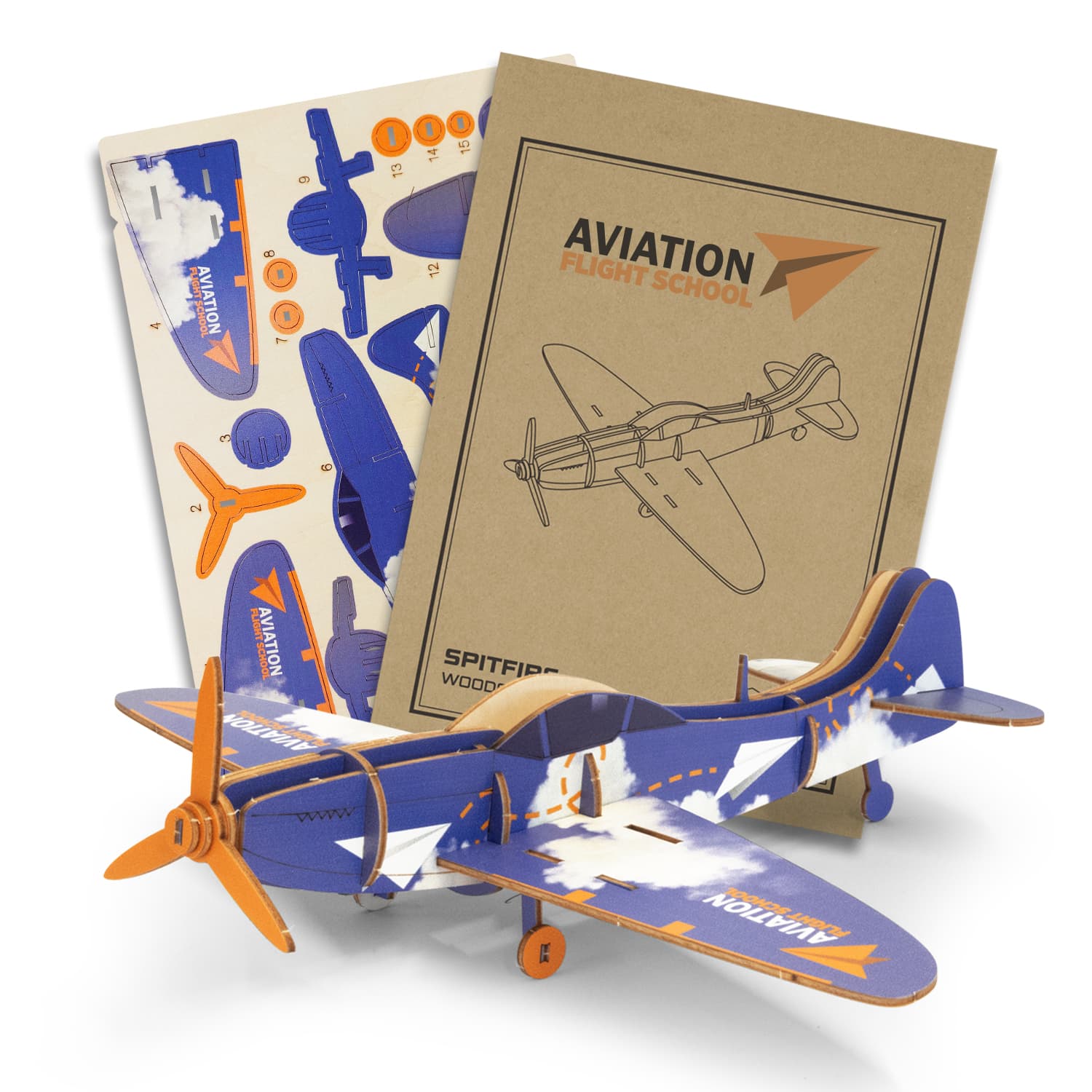 BRANDCRAFT Spitfire Wooden Model-Active Image