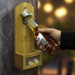 NATURA Bamboo Wall Mounted Bottle Opener - image 2
