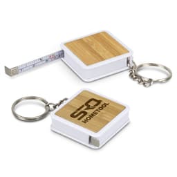 Bamboo Tape Measure Key Ring - image 2