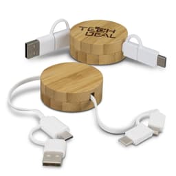 Bamboo Retractable Charging Cable - image 4