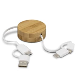 Bamboo Retractable Charging Cable - image 5