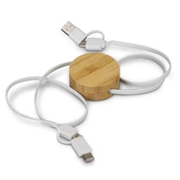 Bamboo Retractable Charging Cable - image 6