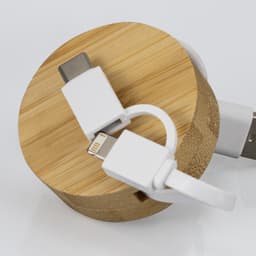 Bamboo Retractable Charging Cable - image 3
