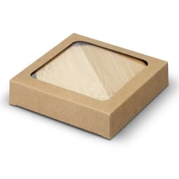 Bamboo Bottle Opener Coaster - Set of 2 - Round - image 2
