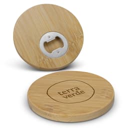 Bamboo Bottle Opener Coaster - Round - image 4