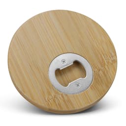 Bamboo Bottle Opener Coaster - Round - image 2