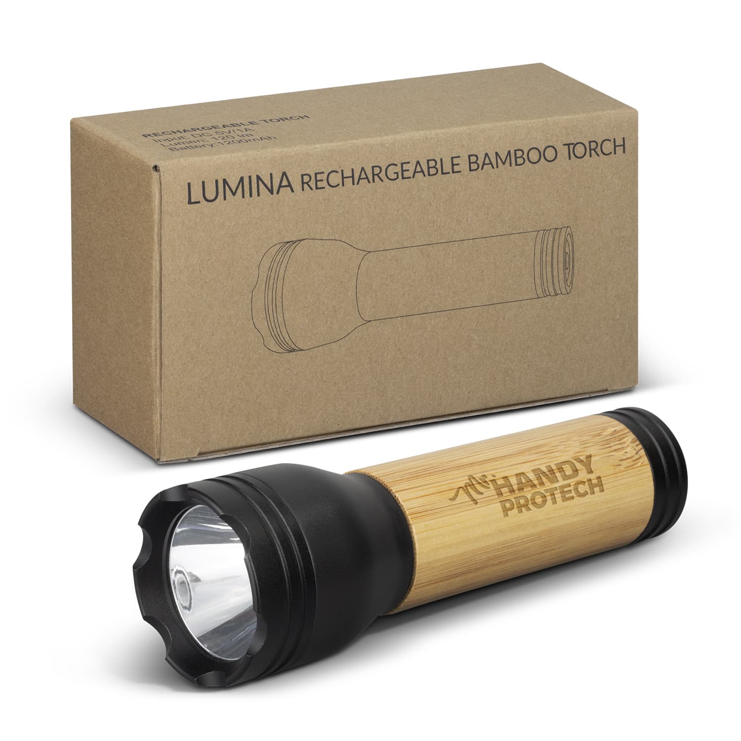 Lumina Rechargeable Bamboo Torch-Active Image