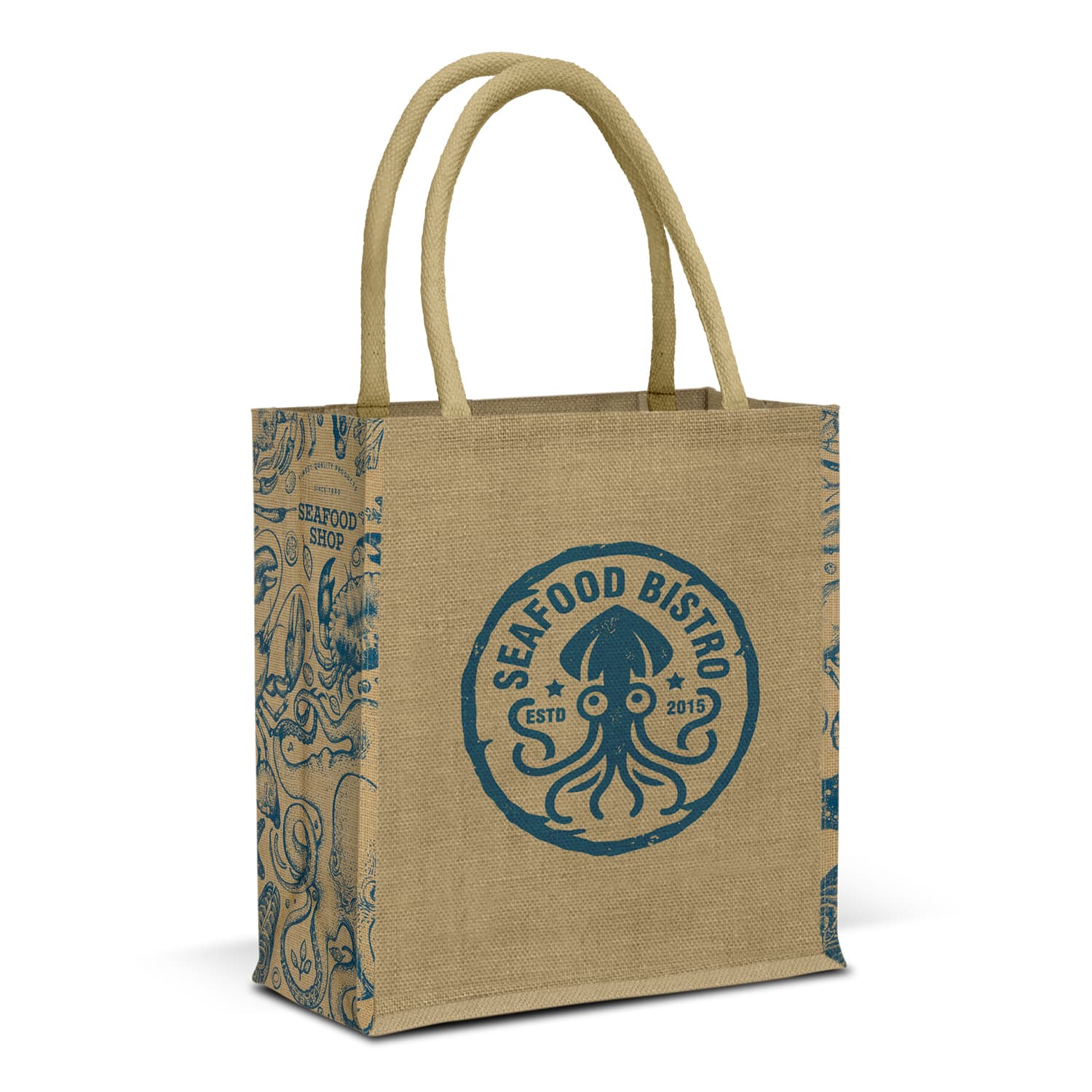 Lanza Jute Tote Bag-Active Image