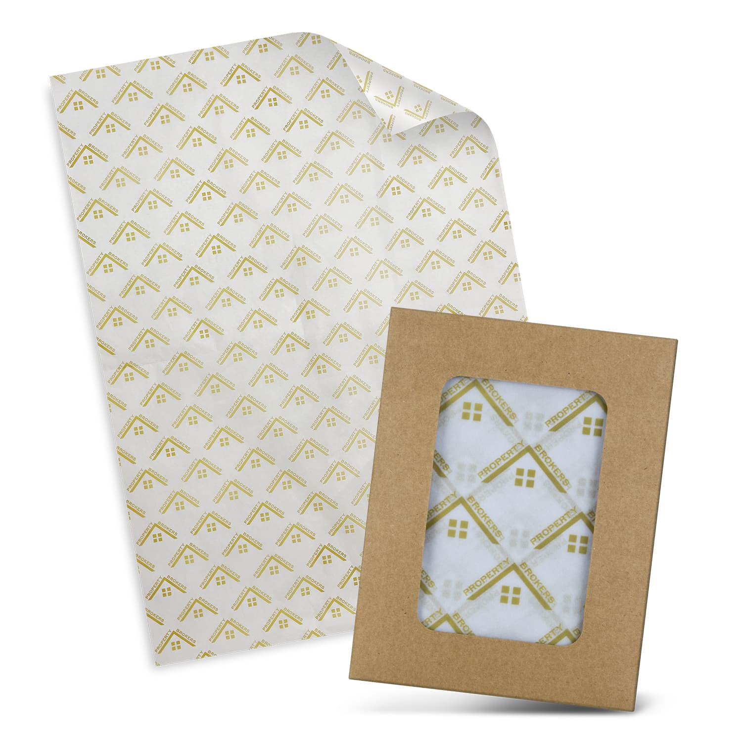 Custom Tissue Paper with Envelope - White-Active Image