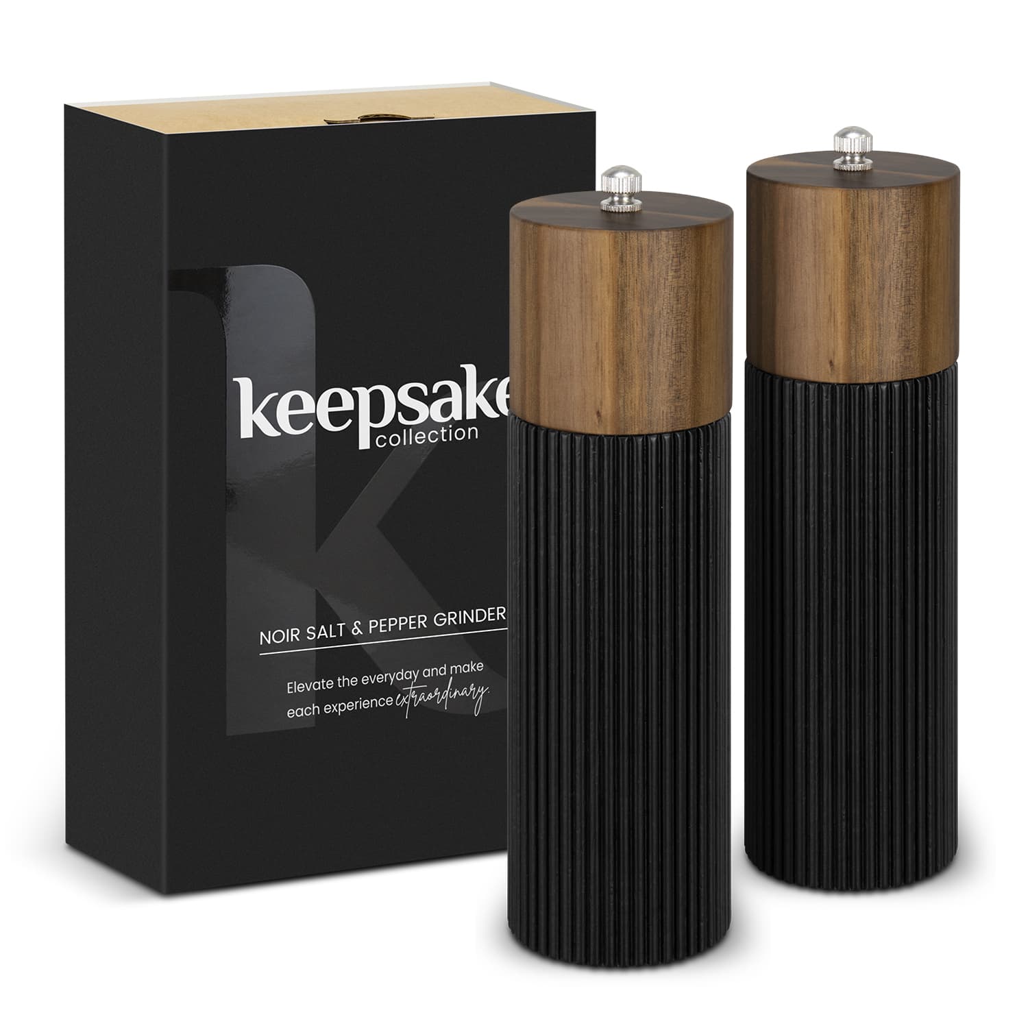 Keepsake Noir Salt and Pepper Grinders-Active Image