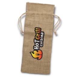 Jute Wine Drawstring Bag - Sale - image 2