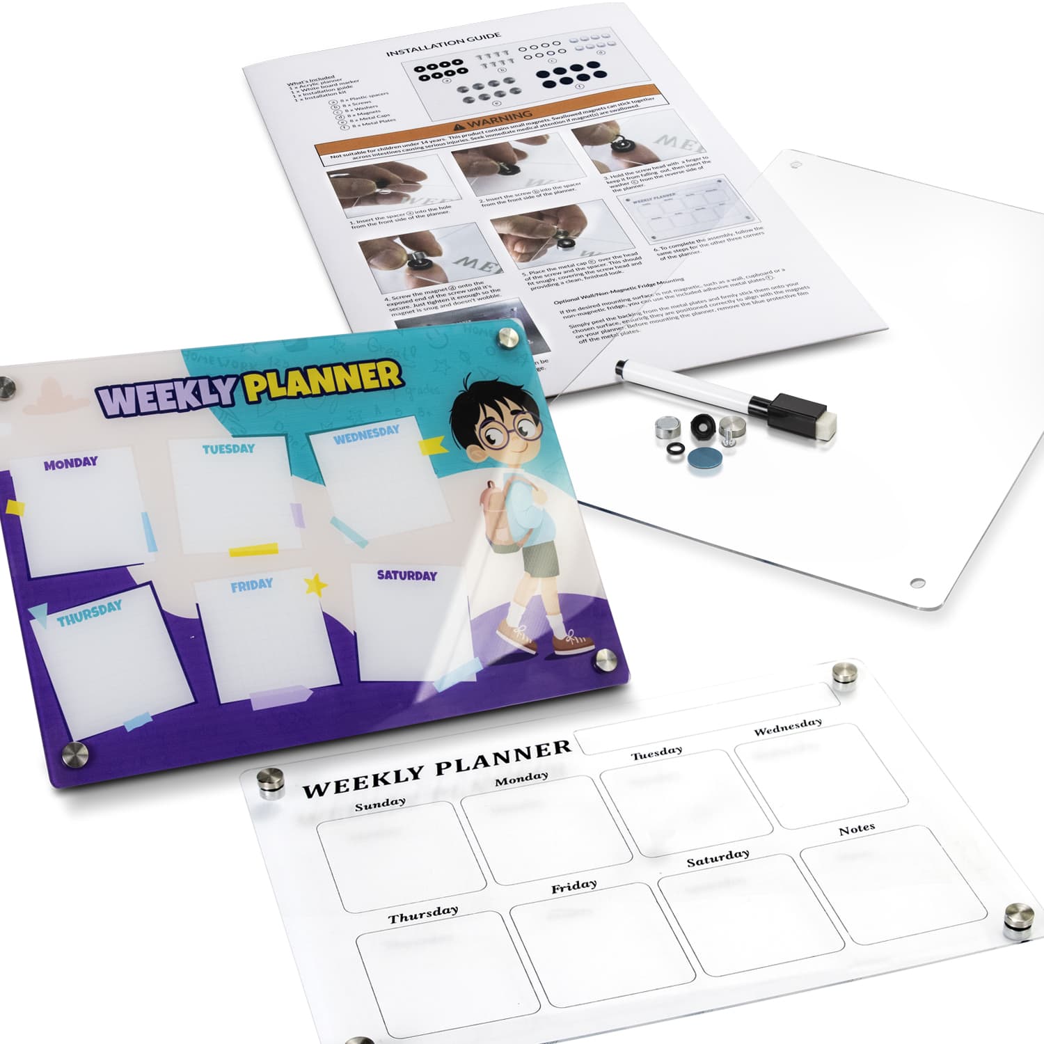 Magnetic Fridge Planner-Active Image