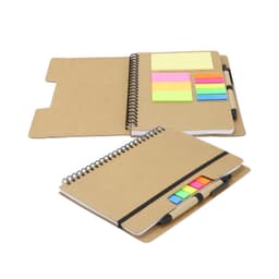 Kraft Notebook with Notes and Flags - image 3