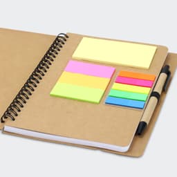 Kraft Notebook with Notes and Flags - image 6