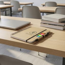 Kraft Notebook with Notes and Flags - image 4