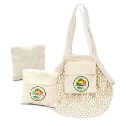 Cotton Mesh Foldaway Tote Bag - Small - image 2