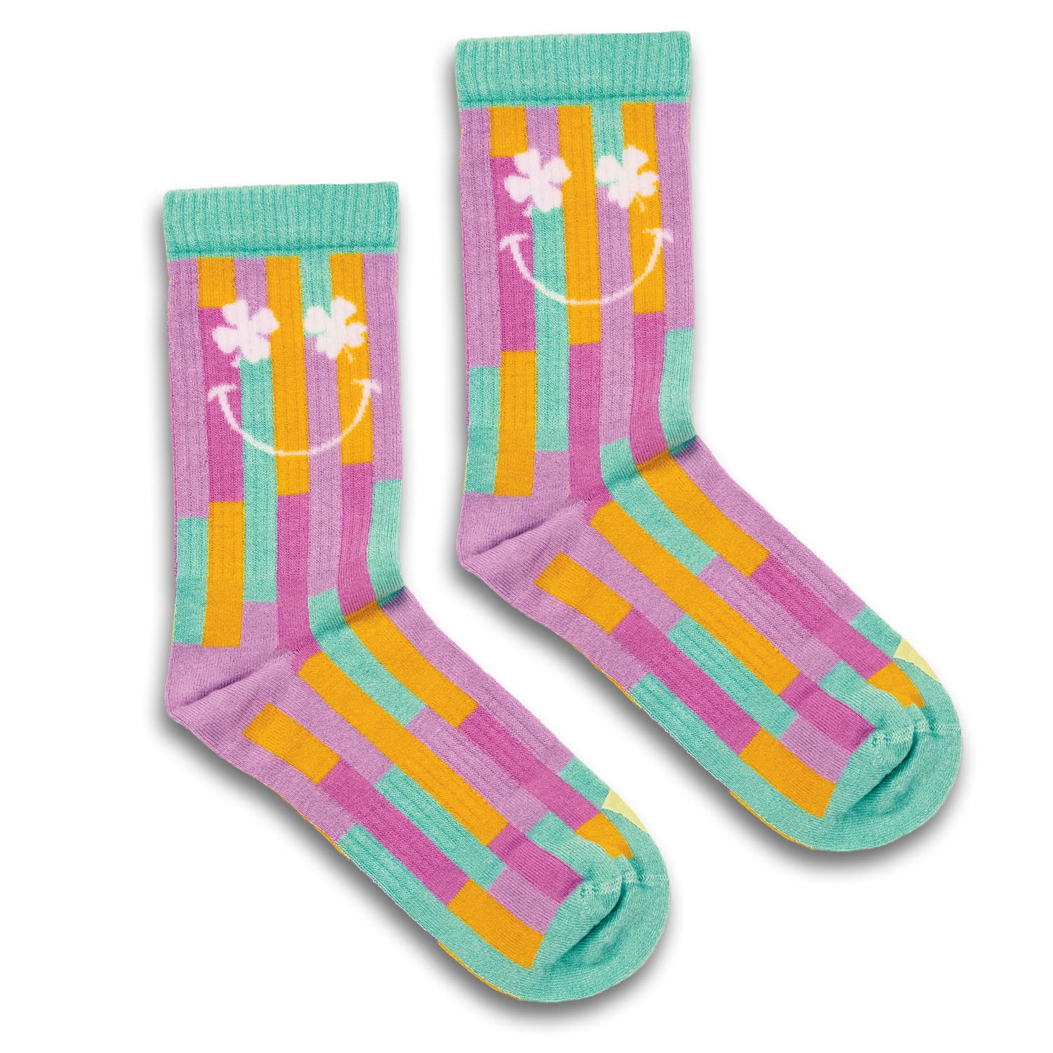 Pixel Knitted Bamboo Socks-Active Image