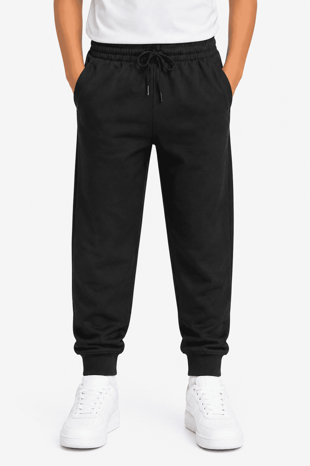 TAPERED FLEECE KIDS PANTS - 3608-Active Image